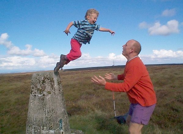 Jamie Everett on the summit of Great Rhos