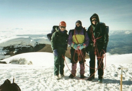Mary Cox, Francis and Alan Dawson on Cotopaxi
