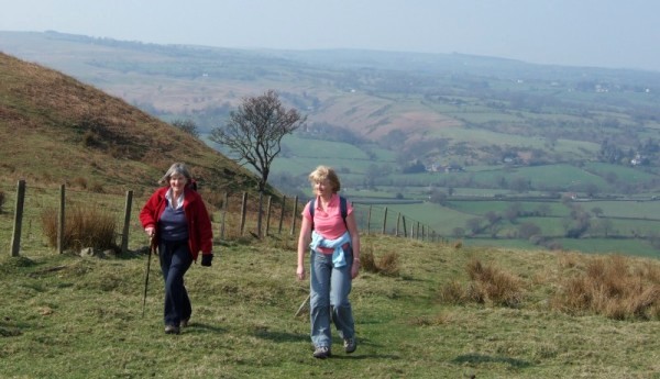 On the western slopes of Caer Caradoc Hill (photo: Alan Dawson)