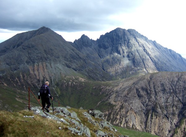 Garbh-bheinn, Clach Glas and Bla Bheinn from Marsco<br />
(photo: Alan Dawson)