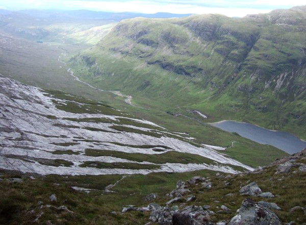 Creag Rainich and Loch an Nid from Sgurr Ban (photo: Alan Dawson)