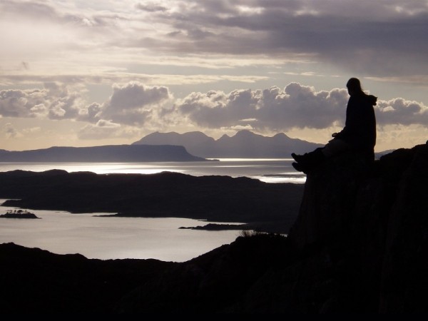 Eigg and Rum from Cruach Doir'an Raoigh (photo: Klaus Schwartz)
